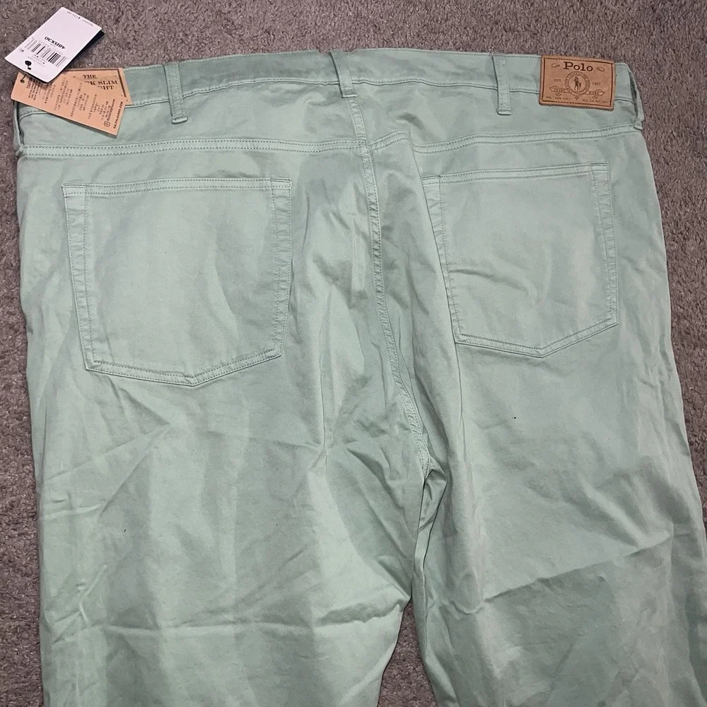 NWT Polo Ralph Lauren Pants Mens 48x30 Green Classic Fit Chino Big & Tall